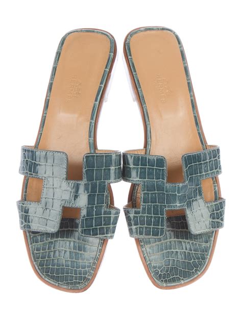 crocodile hermes sandals